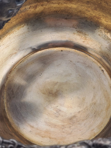 Rare Antique 19th C Victorian Squirrel Nut Silverplate Bowl. F. B. Roger 1181.