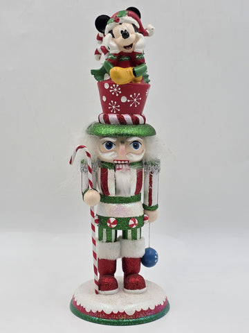 Hollywood Disney Mickey Mouse Wearing Sweater Wooden Christmas Nutcracker 14 In