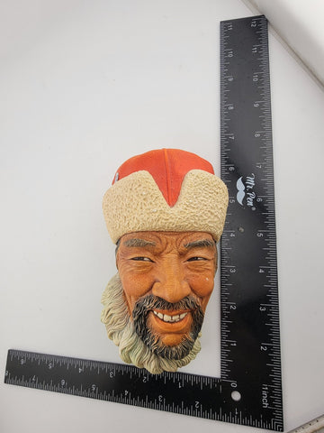 Bossons England Chalkware Head Himalayan Man Wall Hanging Bust Sculpture 3488B