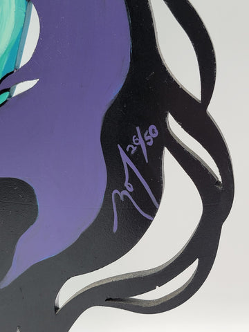 Rare Ltd Edition Bonnie Leibowitz Hand Painted Acrylic on Cast Iron 26/50. 24 In