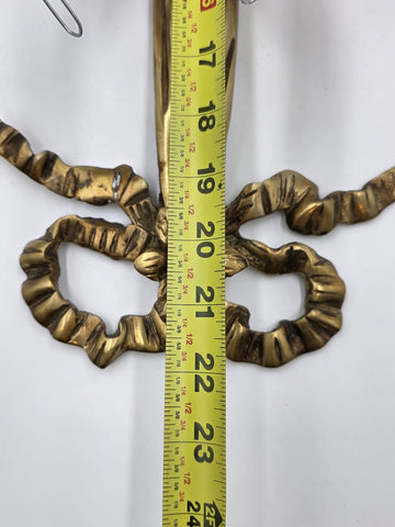 Pair Vintage Louis XVI Style French Ormolu Brass Wall Sconces w/ Etched Glass.