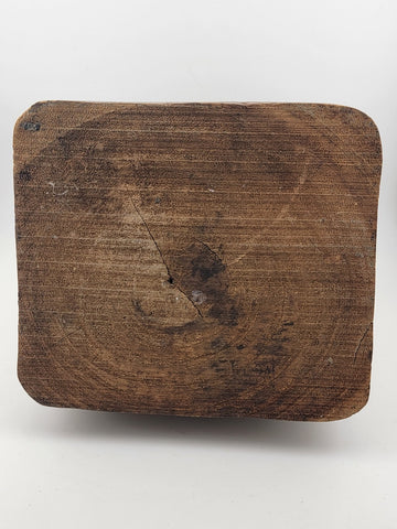 Vintage Large Hand Carved Solid Wooden LAUGHING BUDDHA Holding Bag Of Money 10”