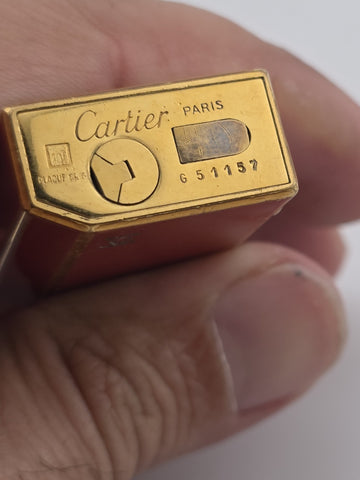 Vintage Cartier ''Must de Cartier'' Red Gas Lighter ''Laque-de-Chine''. Working