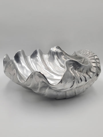 Rare Vintage Arthur Court 1988 Oversized ClamShell Centerpiece Bowl. 18 Inch.