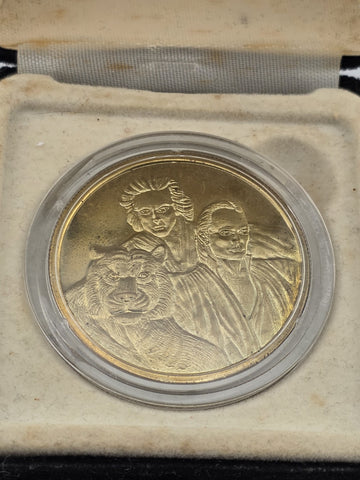 Rare Siegfried and Roy Gold Plated Magicians of the Century Coin #1915 w Case