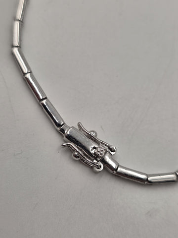 925 Sterling Silver Starfish Statement Necklace Pave CZ Ocean Coastal Jewelry