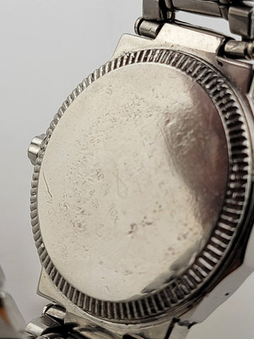 Vintage Baume Mercier Riviera Watch Octagonal Case Silver Plated Stainless Steel
