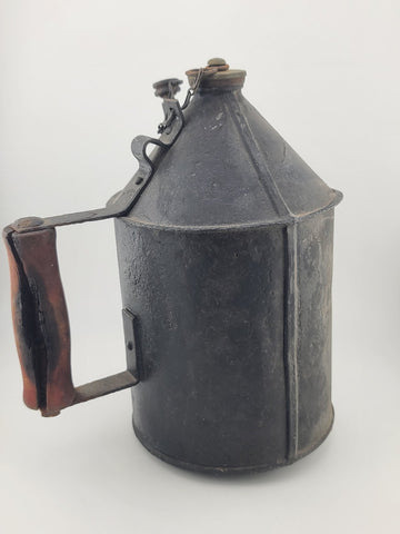 Rare Antique Railroad Water Drinking Can Steel Jug Section Gang Track Worker