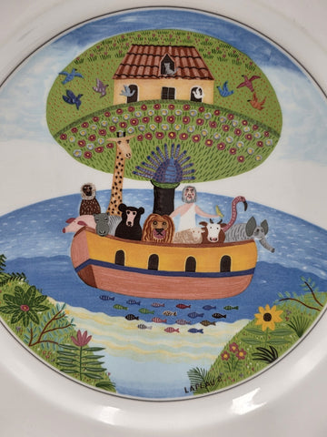 Villeroy & Boch Design Naif Laplau 4 Dinner Plates Christmas Village Noah Ark