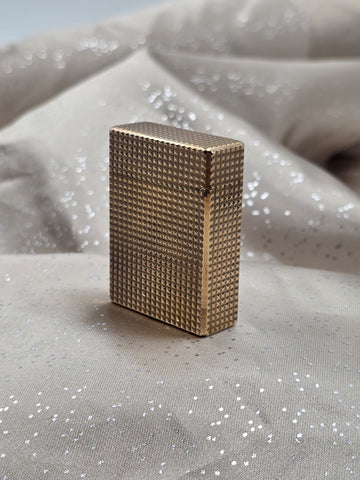 Vintage S.T. Dupont Ligne 1 Large 20µ Gold Plated Diamond Head Lighter France