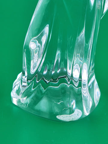 BACCARAT France Crystal ANGEL With HORN Nativity Figurine Discontinued 6"