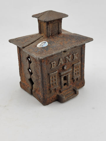 Antique ca. 1870 J.E. Stevens  Cast Iron Cupola  still bank , Good Condition