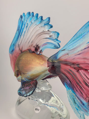 Rare Marco Guiman Venetian Aventurine Italian Art Glass Fish MINT Signed 480/500