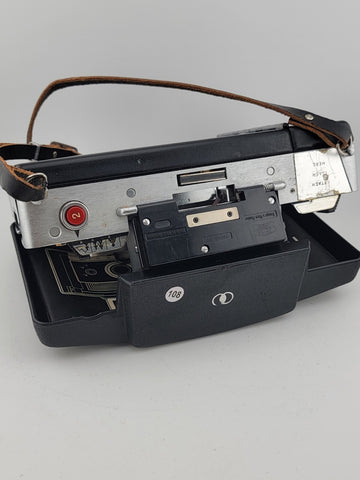 Vintage Polaroid Automatic 250 Land Camera w/ Case, Strap, Untested