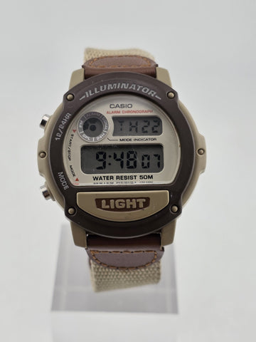 Vintage Casio W-87h Illuminator Digital Watch Men Grey Backlight 1536 W-87H