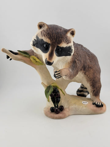 Vintage Cybis Raffles The Raccoon 7" Porcelain Figure Figurine. VG Cond.
