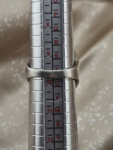 Rare Himalayan Gems 3-Moonstone & Amethyst Multistone Sterling Silver Ring. 9.5