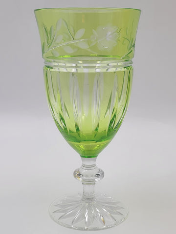 Set Of 4 AJKA Crystal Cut to Clear Iced Tea Water Goblets Glasses Proinnseas.