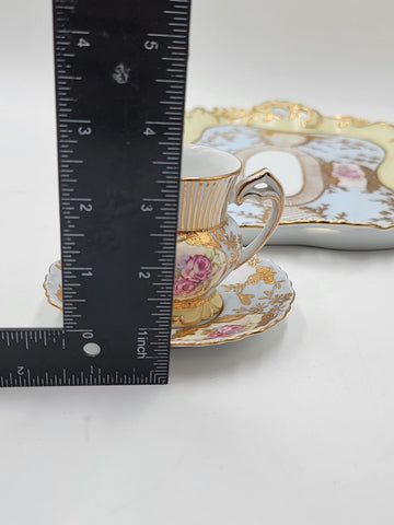 Stunning Antique Royal Vienna Ceramic Tea Service for 2 Hand Painted.