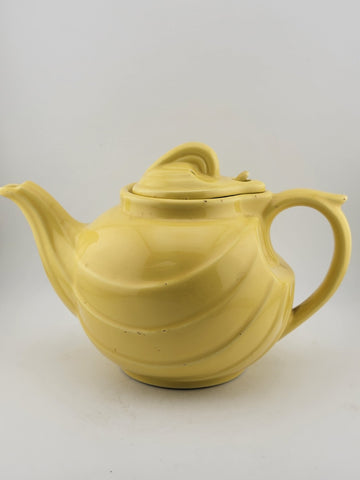Antique  1930's Collectible HALL Canary Yellow  Art Deco Shape Teapot. VG Cond.
