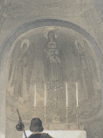 Chapel Of St. Gertrude 19th C British Lithograph Day & Son Queen’s Printer 20x16