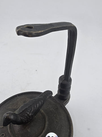 Antique 19 Century Grand Tour Roman Bronze Oil Lamp, Dated 1868. Missing Hook