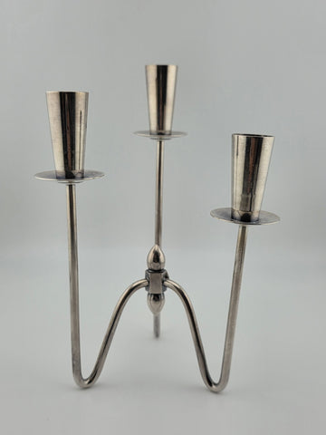 Rare Vintage Authentic Three-armed Candlesticks Silver Plated by Johannes Berg