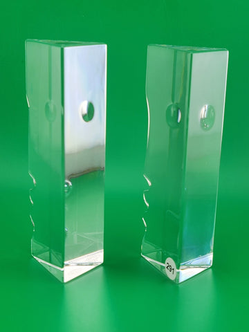 Pair Of Baccarat Crystal "Encounter" Sculpture. Robert Rigot France. VG Cond.