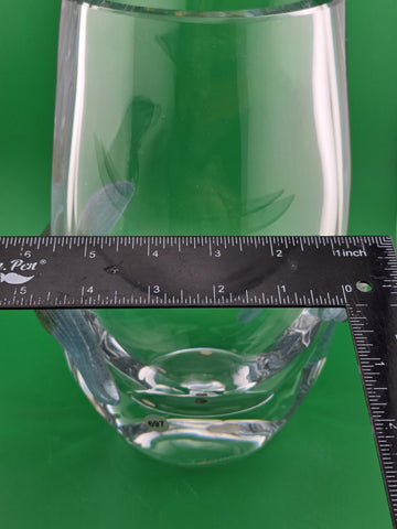 Gorgeous Vintage DAUM France Florilege 8 3/4" x 6 3/4" Heavy Crystal Vase 1980s
