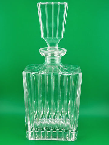 ANTIQUE HEAVY GERMAN MIKASA CRYSTAL LIQUOR EMPTY DECANTER WHISKEY SPIRITS
