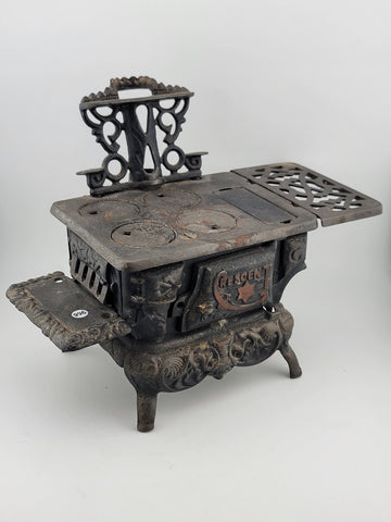 Antique Collectible Crescent Miniature Toy Cast Iron Stove Salesman Sample.