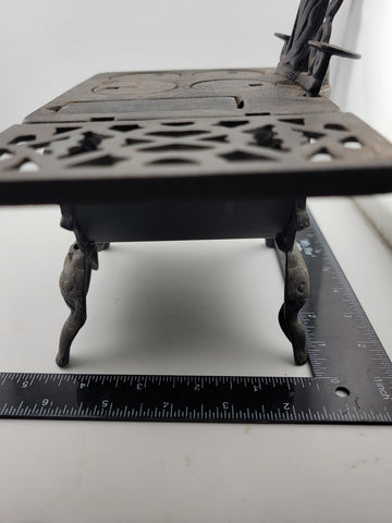 Antique Collectible Crescent Miniature Toy Cast Iron Stove Salesman Sample.