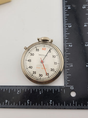 Vintage Westclox Stop Watch Model 10887 W Original Box. Working.