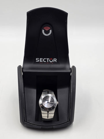 Sector 880 Swiss Made Quartz 34mm Sapphire 100M Steel Watch 2653881745 Box Works