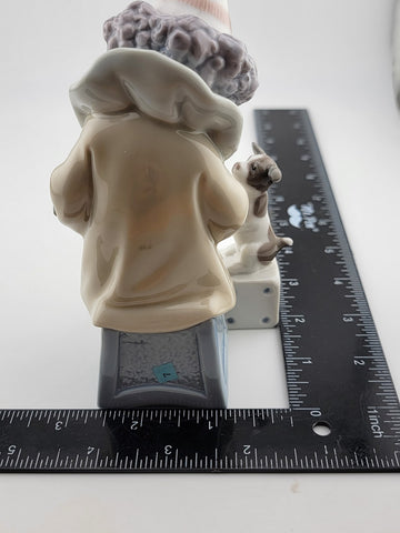 LLADRO Clown w/ Puppy Dog Pierrot Concertina Retired Jose Puche #5279 Vintage