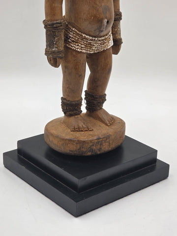 1940's Vintage Baule African Fertility Figure 15" Handcarved Wood Ivory Coast