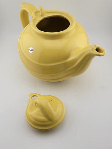 Antique  1930's Collectible HALL Canary Yellow  Art Deco Shape Teapot. VG Cond.