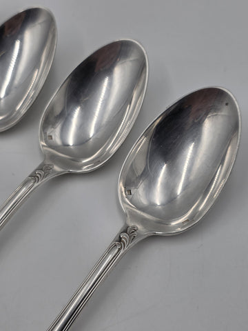 Set 4 Christofle France Silverplate Louis XV Rococo Dinner Table Spoons Flatware