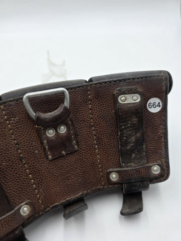 WWII German 1939 K98 Ammo Pouch Stb II./A.R.39 Artillery Regiment 39 Leather