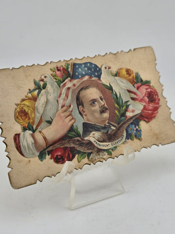 1880s-1890s Grover Cleveland 22nd & 24th U.S. President Decorative Calling Card