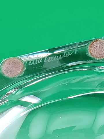 Fabulous 7” Val St Lambert Heavy Lead Crystal Amadis Faceted Octagon Ashtray