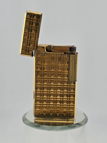 Vintage Collectible 1980's FLAMINAIRE France Gold Plated Gas Pocket Lighter.