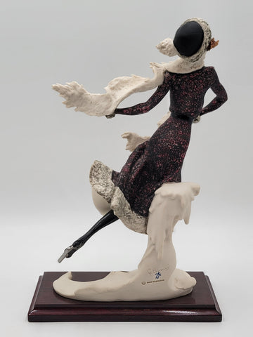 G.Armani Figurine Skating Lady Winter Capodimonte Sculpture Art 0542C New In Box