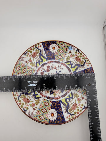 Large Antique Japanese Porcelain Imari Ware Floral Dish Charger Meiji Period