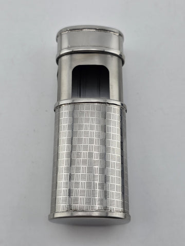 Rare Vintage S.T. Dupont Paris Pocket Cigar Ashtray Guilloche Silver Plate w Box