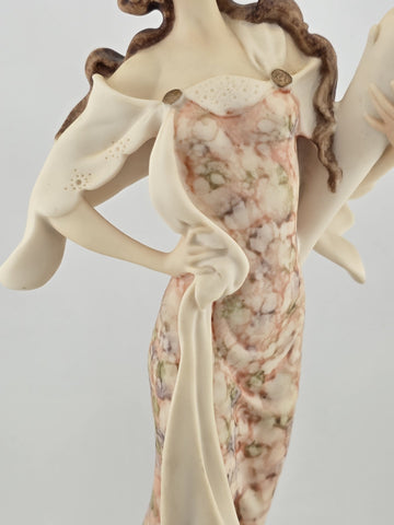 Rare Guiseppe Armani Lady with Amphora Porcelain Figurine 12" Florence Italy