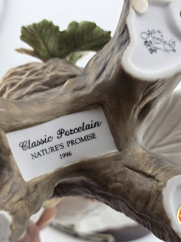 HOMCO HOME INTERIORS CLASSIC PORCELAIN "NATURE'S PROMISE" DOVES/FLOWERS/FAMILY