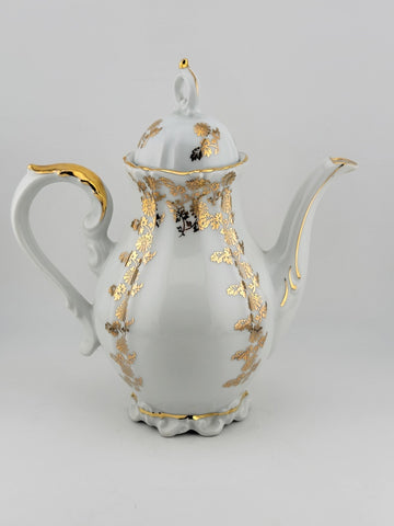 Antique Bavaria Germany Sevres Tea or Coffee Set. Guilded Hand Painted 24k Gold