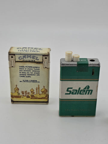 Lot Of 4 Vintage Cigarette Pack Lighters Camel Salem Winston Novelty. Untested.