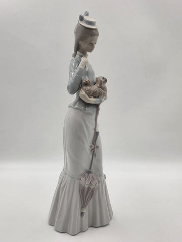 Lladro "Walking with the Puppy Dog" by Jose Roig #4893 Retired Vintage 1974 MINT